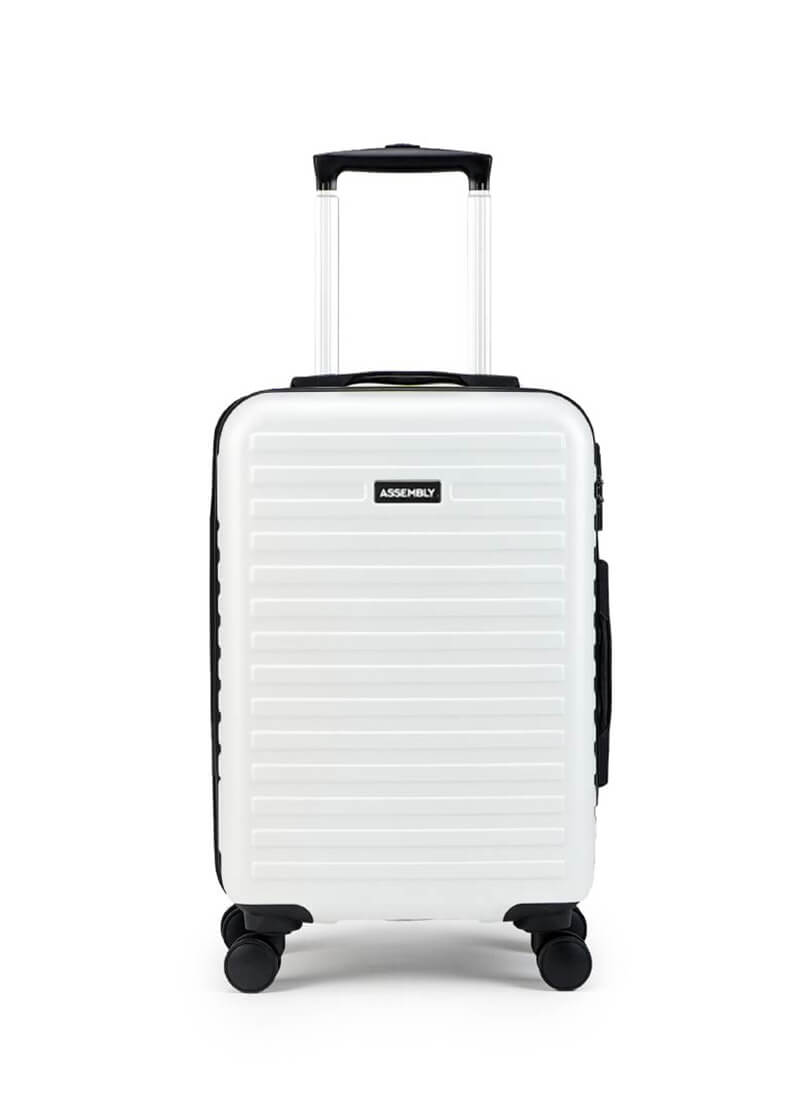 White cheap rolling suitcase