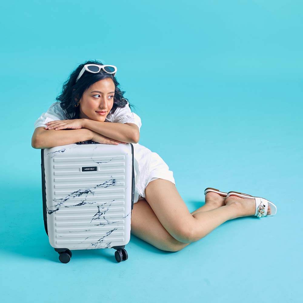 Stark | Marble Print | Cabin Hard Luggage