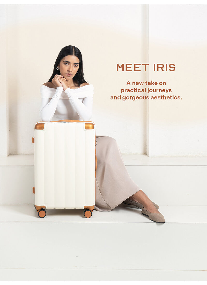 Iris | Beige | Medium Hard Luggage