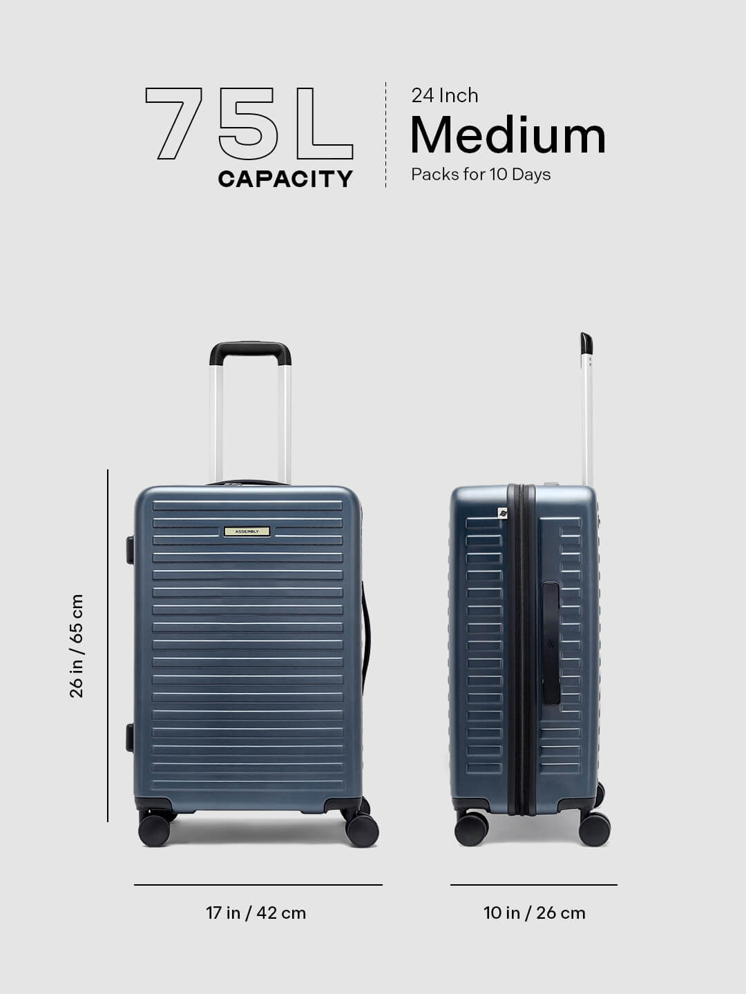 Stark | Blue | Medium Hard Luggage