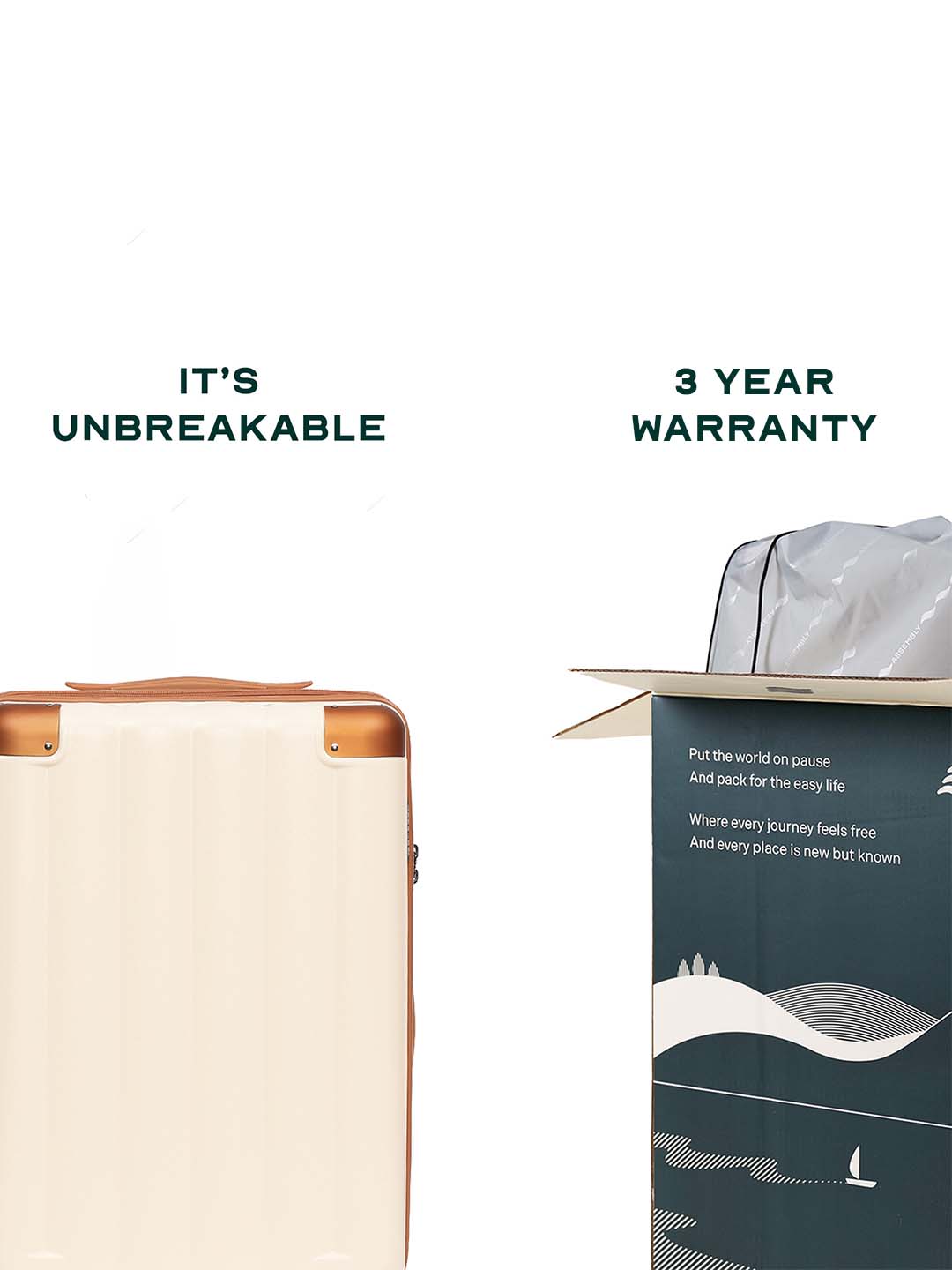 Iris Combo | Beige | Cabin+Medium Hard Luggage