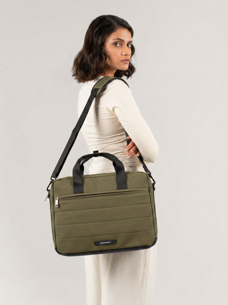 Float Laptop Messenger Bag Olive Green