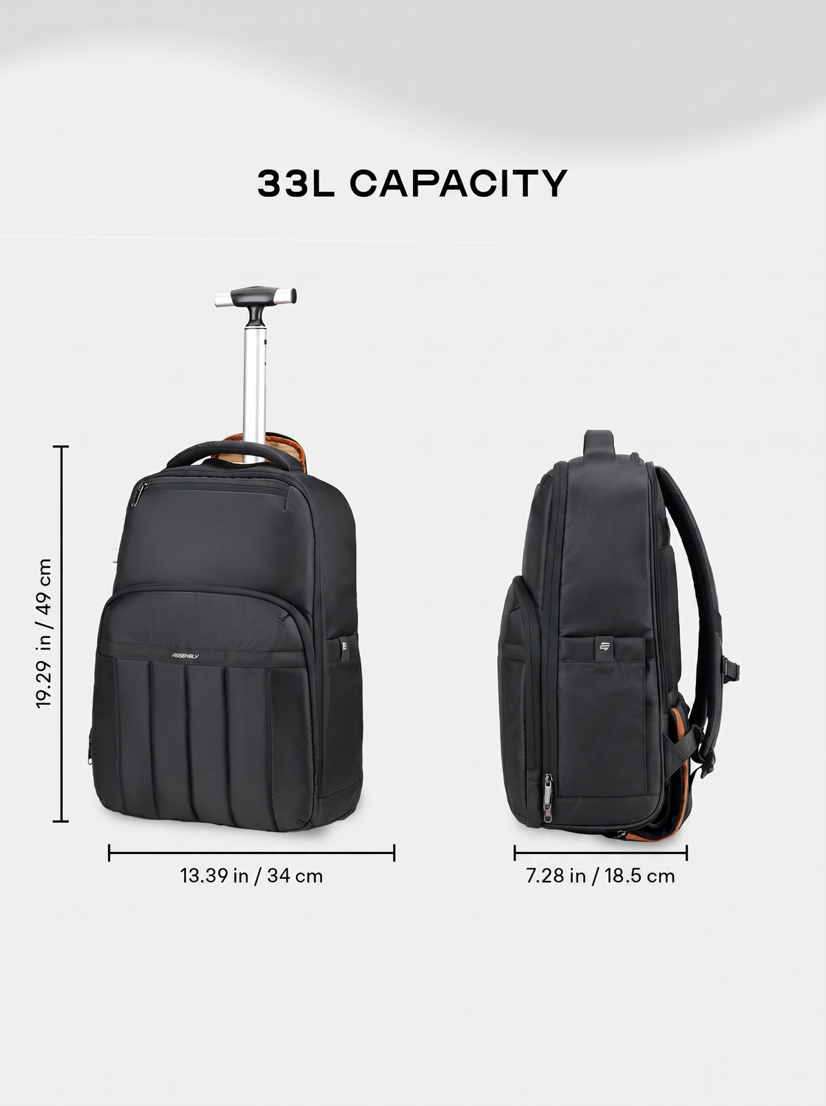 Rover Trolley Backpack | Black | Convertible Laptop Bag for Professionals