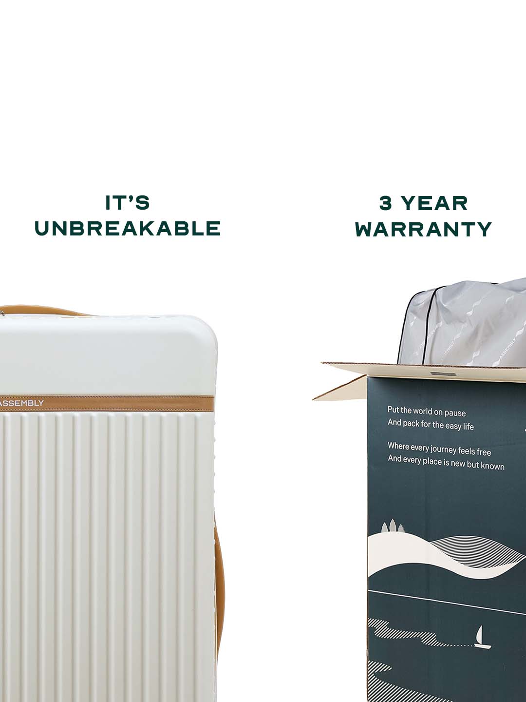 Rover Combo | Moon-White | Cabin+Medium Hard Luggage