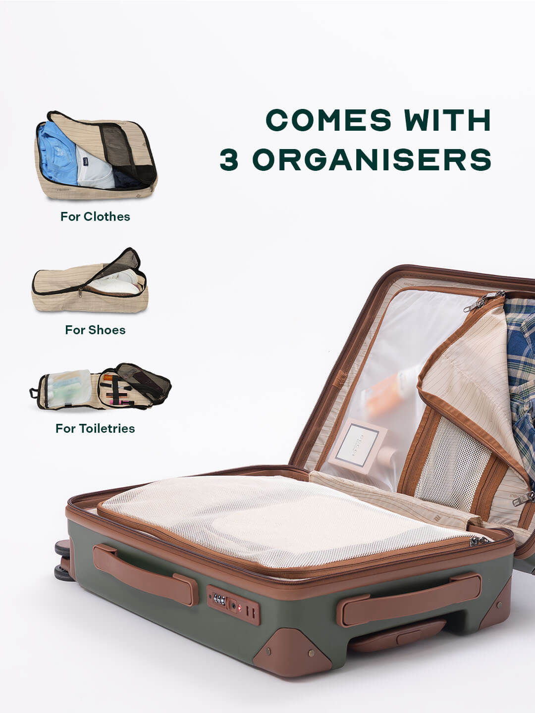 Vintage | Green | Cabin Hard Luggage