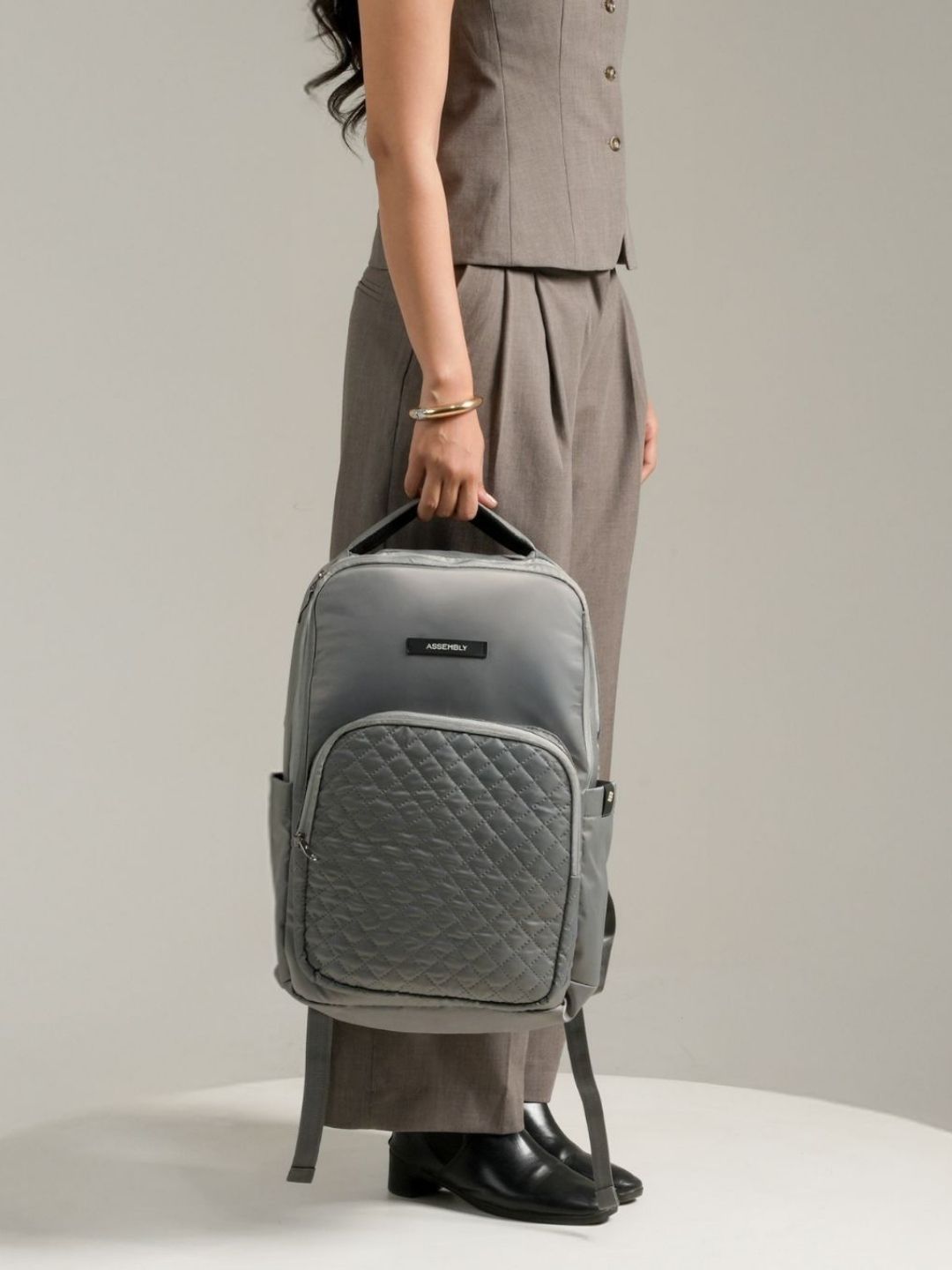 Pixel Laptop Backpack | Grey | Everyday Travel Bag for Work & College