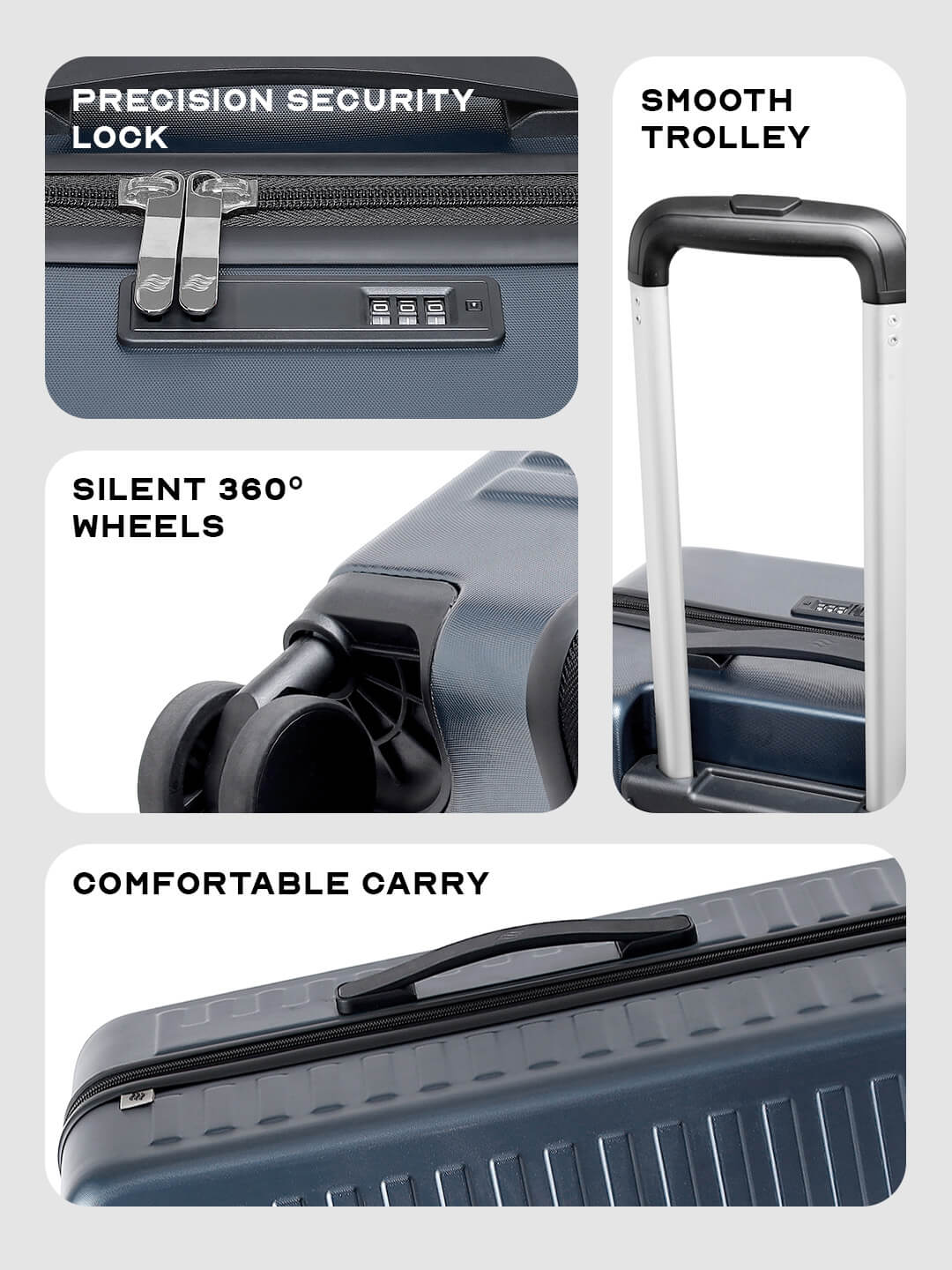 Stark | Blue | Large Hard Luggage