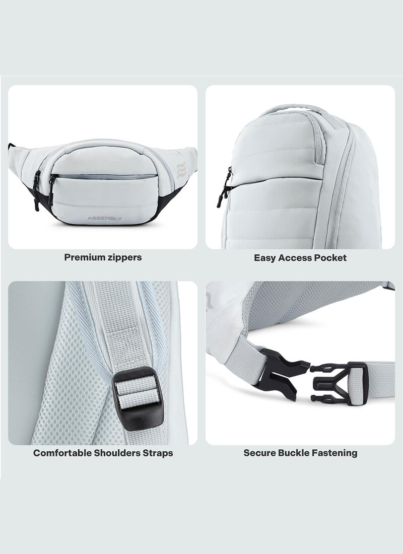 Float Backpack & Fanny Combo | Slate | Premium Backpack & Crossbody Bag