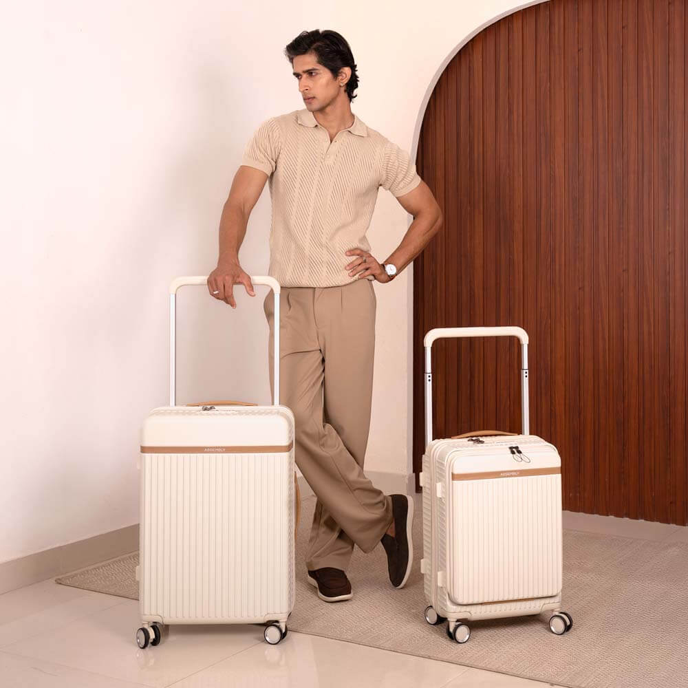 Rover Pro Combo | Moon-White | CabinPro+Medium Hard Luggage