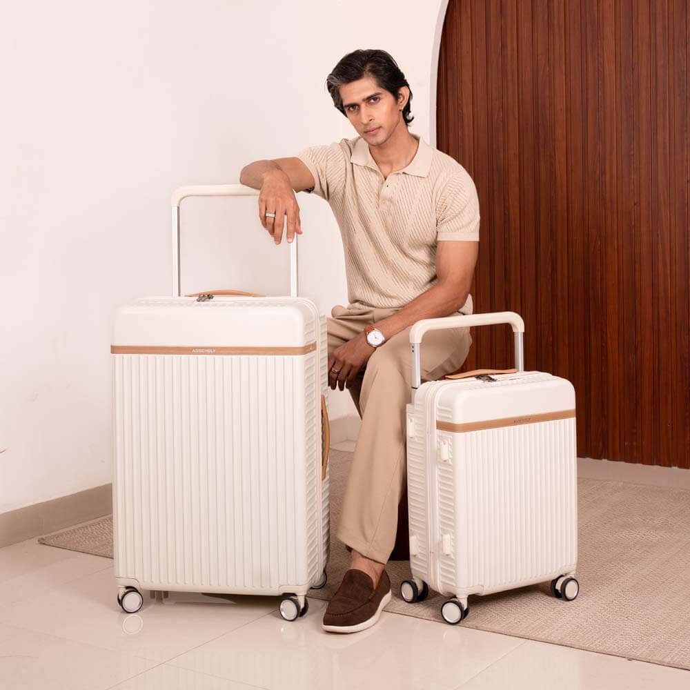 Rover Combo | Moon-White | Cabin+Large Hard Luggage