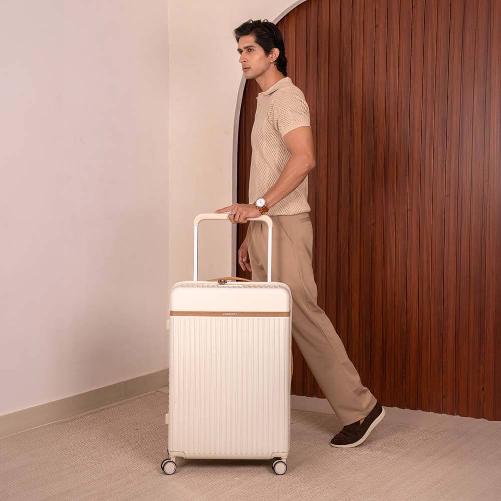 Rover | Moon-White | Large Hard Luggage