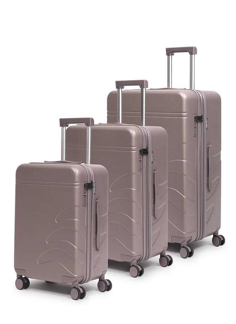 Flowe Combo | Brown | Set of 3 Hard Luggage