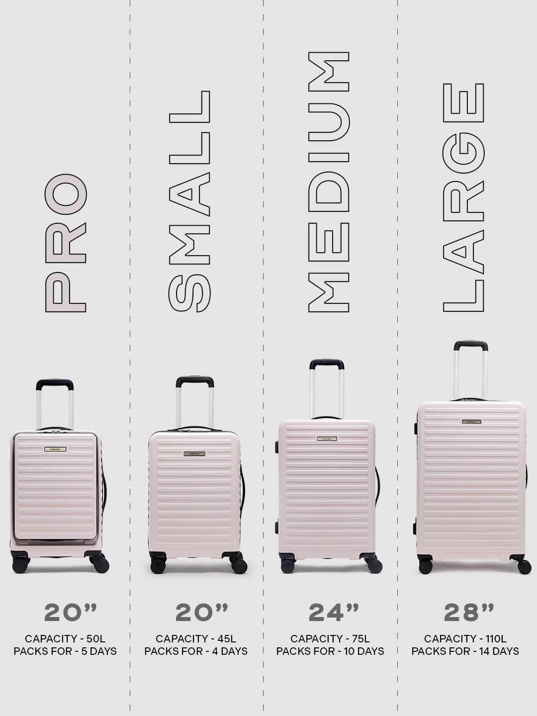 StarkPro | Ivory | Cabin Hard Luggage