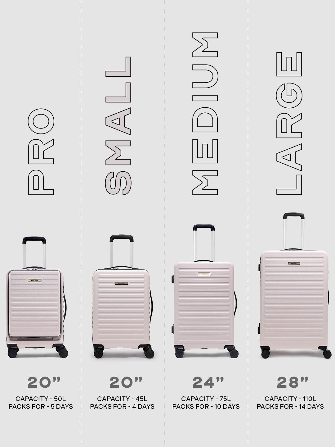 Stark | Ivory | Cabin Hard Luggage