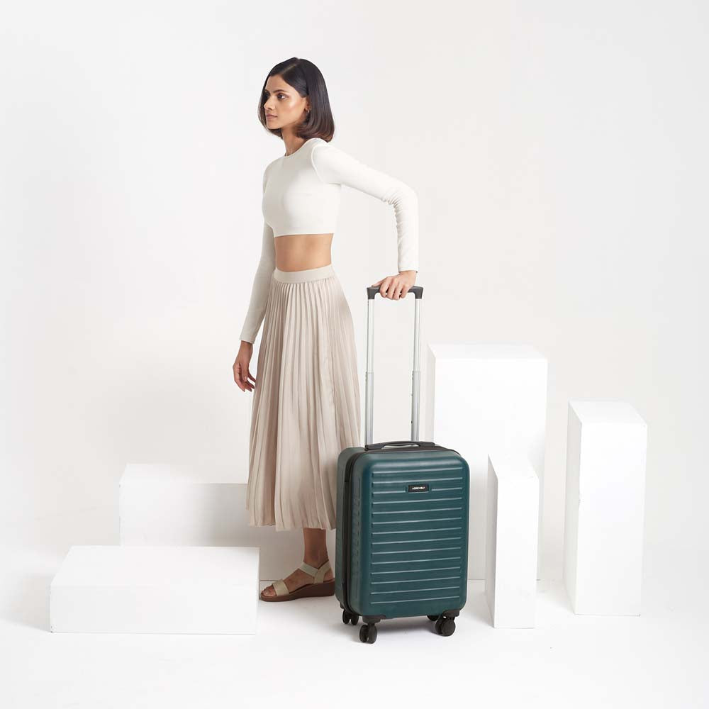 Stark | Green | Cabin Hard Luggage