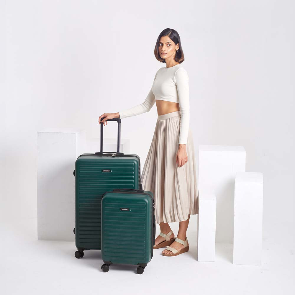 Stark Combo | Green | Cabin+Large Hard Luggage