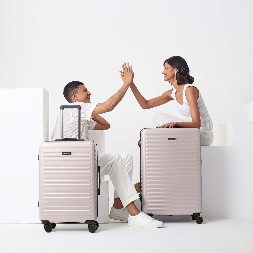 Stark Combo | Ivory | Medium+Large Hard Luggage