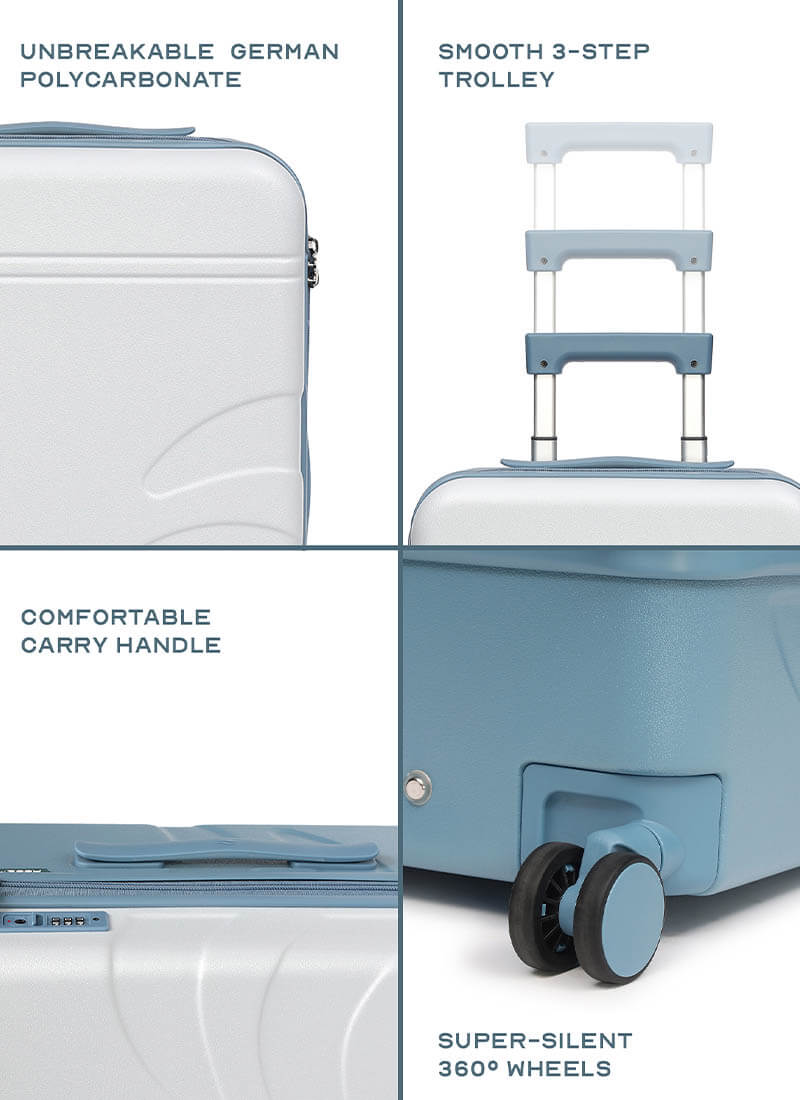 Flowe | Blue | Cabin Hard Luggage