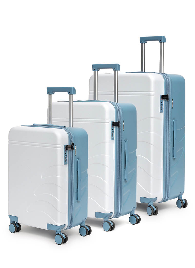 Flowe Combo | Blue | Set of 3 Hard Luggage