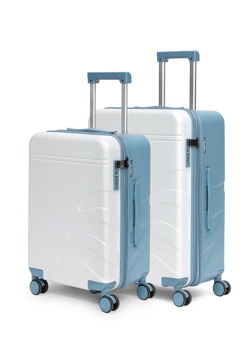 Flowe Combo | Blue | Cabin+Medium Hard Luggage