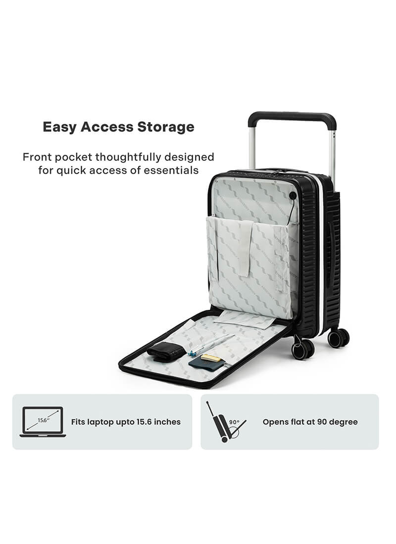 Rover Pro Combo | Black | Cabin+Medium Hard Luggage