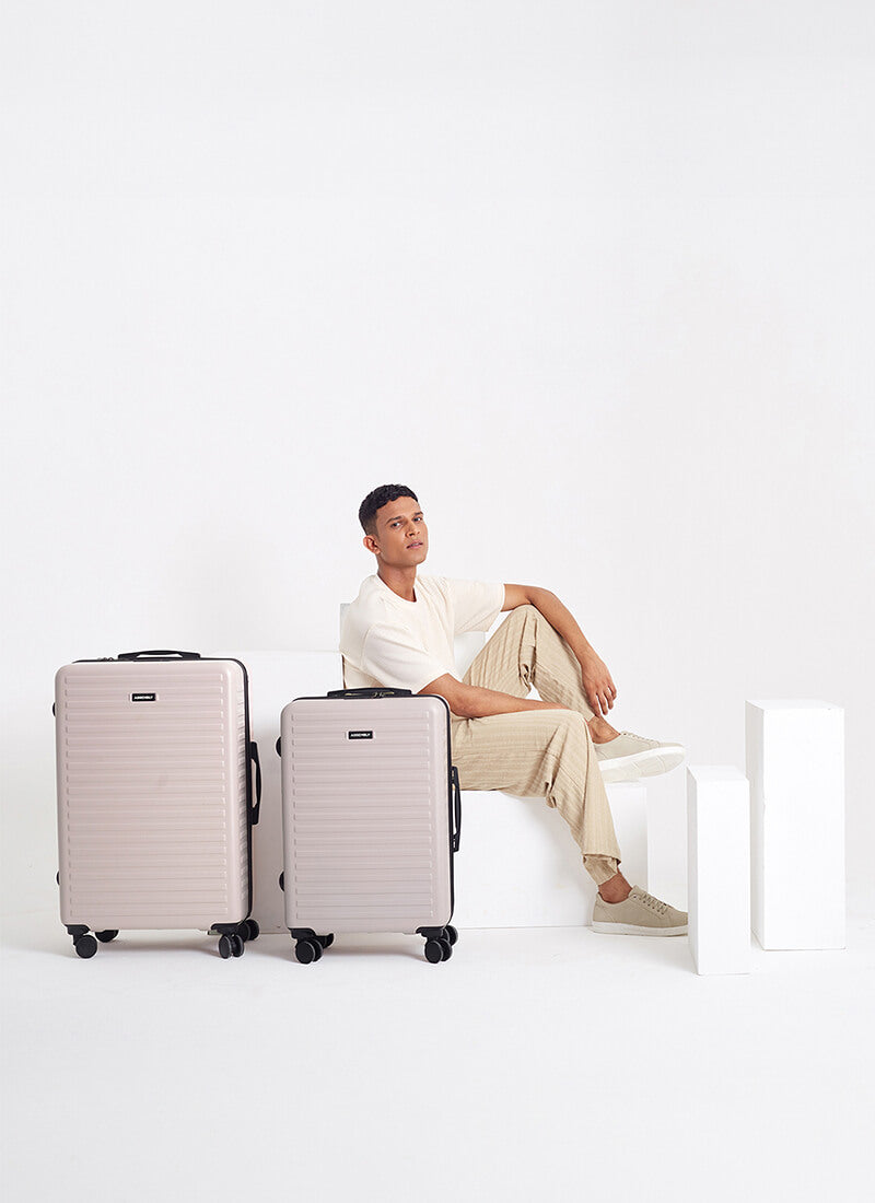 Stark Combo | Ivory | Cabin+Large Hard Luggage