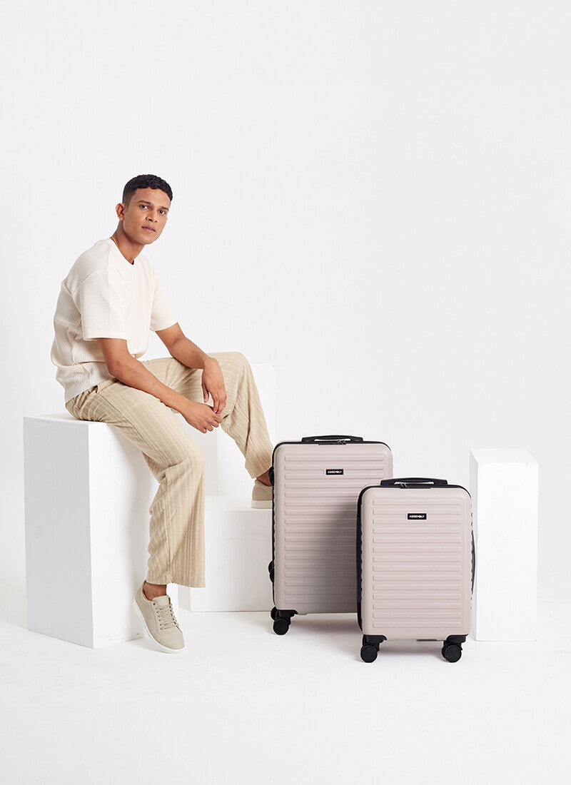 Stark Combo | Ivory | Cabin+Medium Hard Luggage