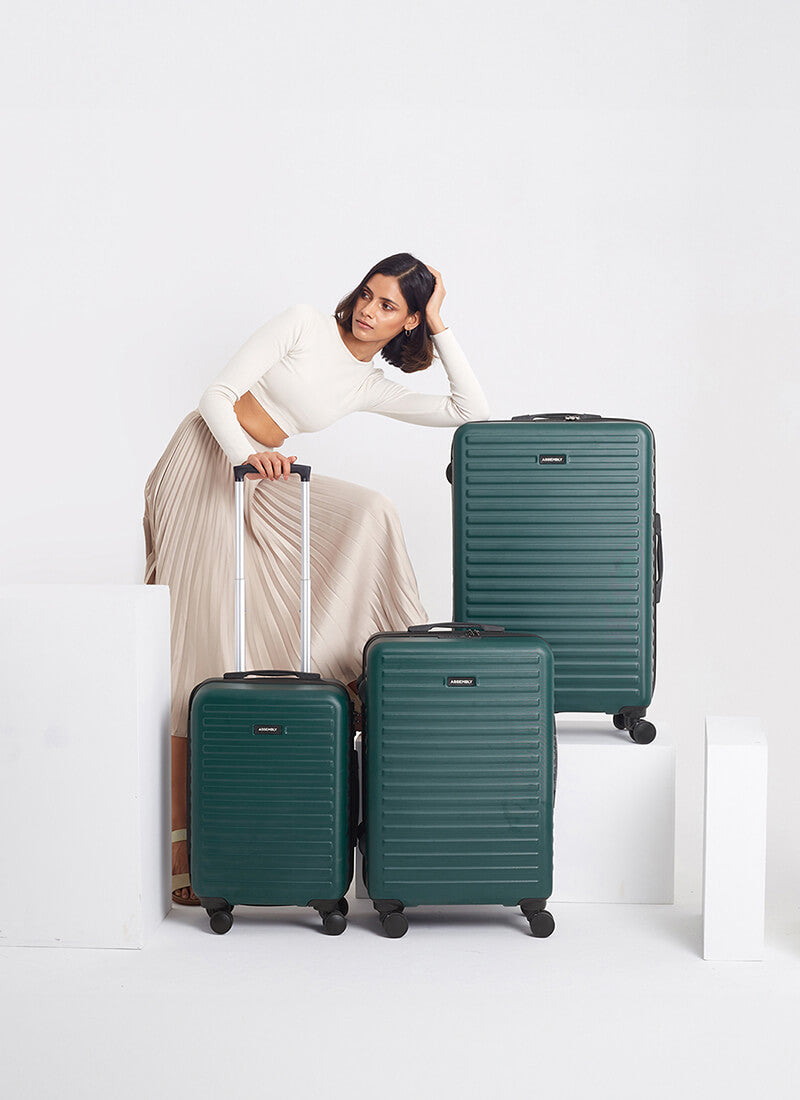 Stark Combo | Green | Set of 3 Luggage