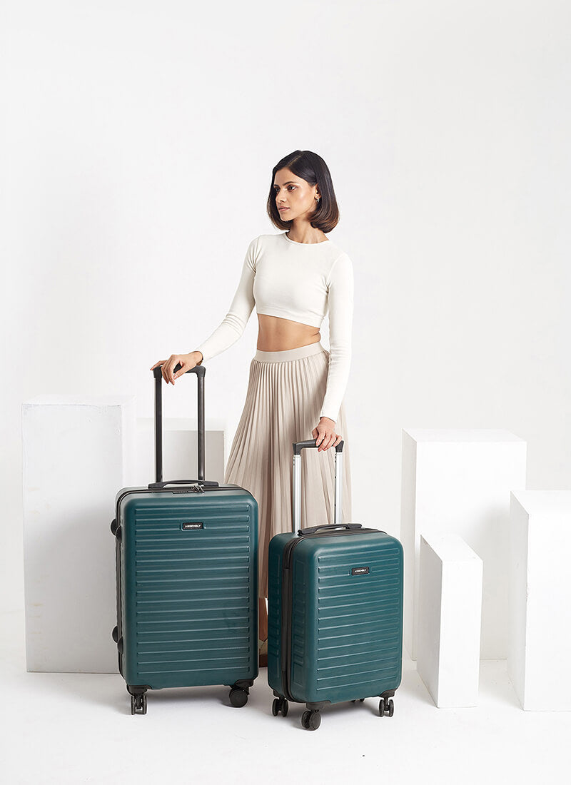 Stark Combo | Green | Cabin+Medium Hard Luggage