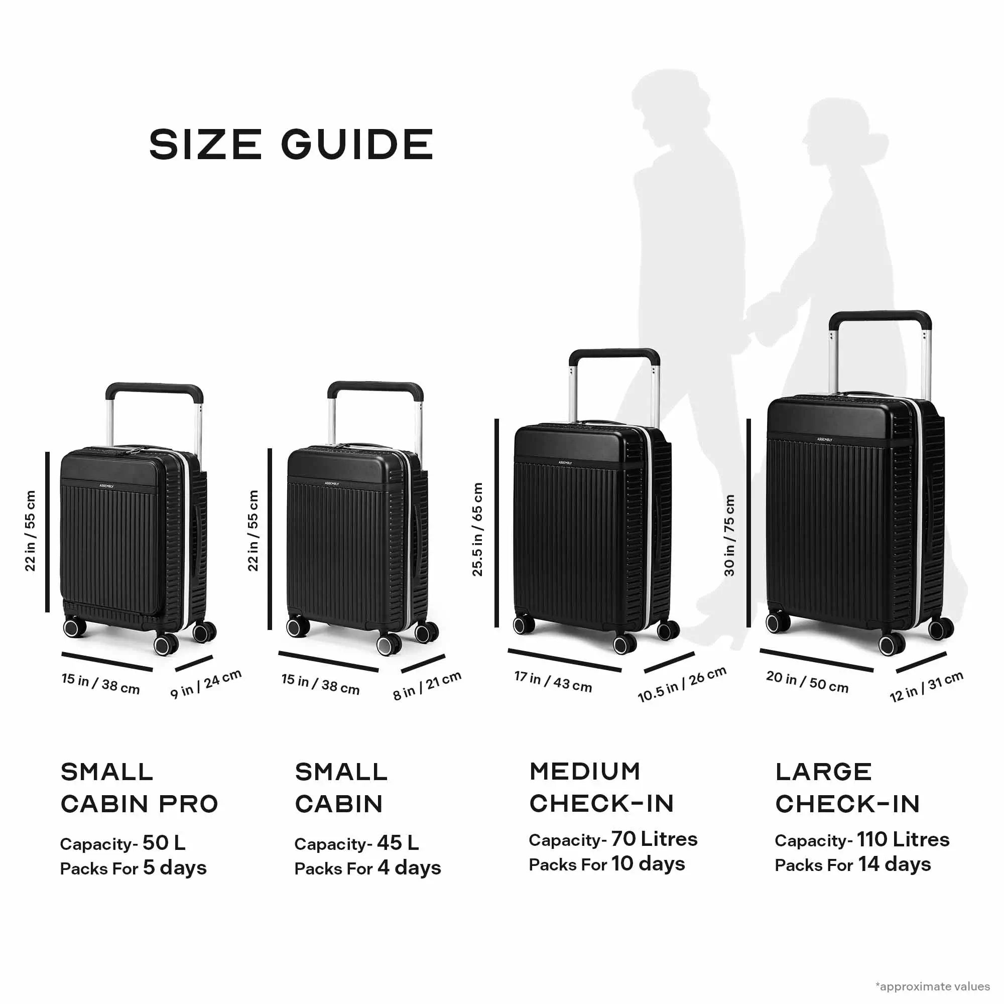 Rover Black Medium Hard Luggage1