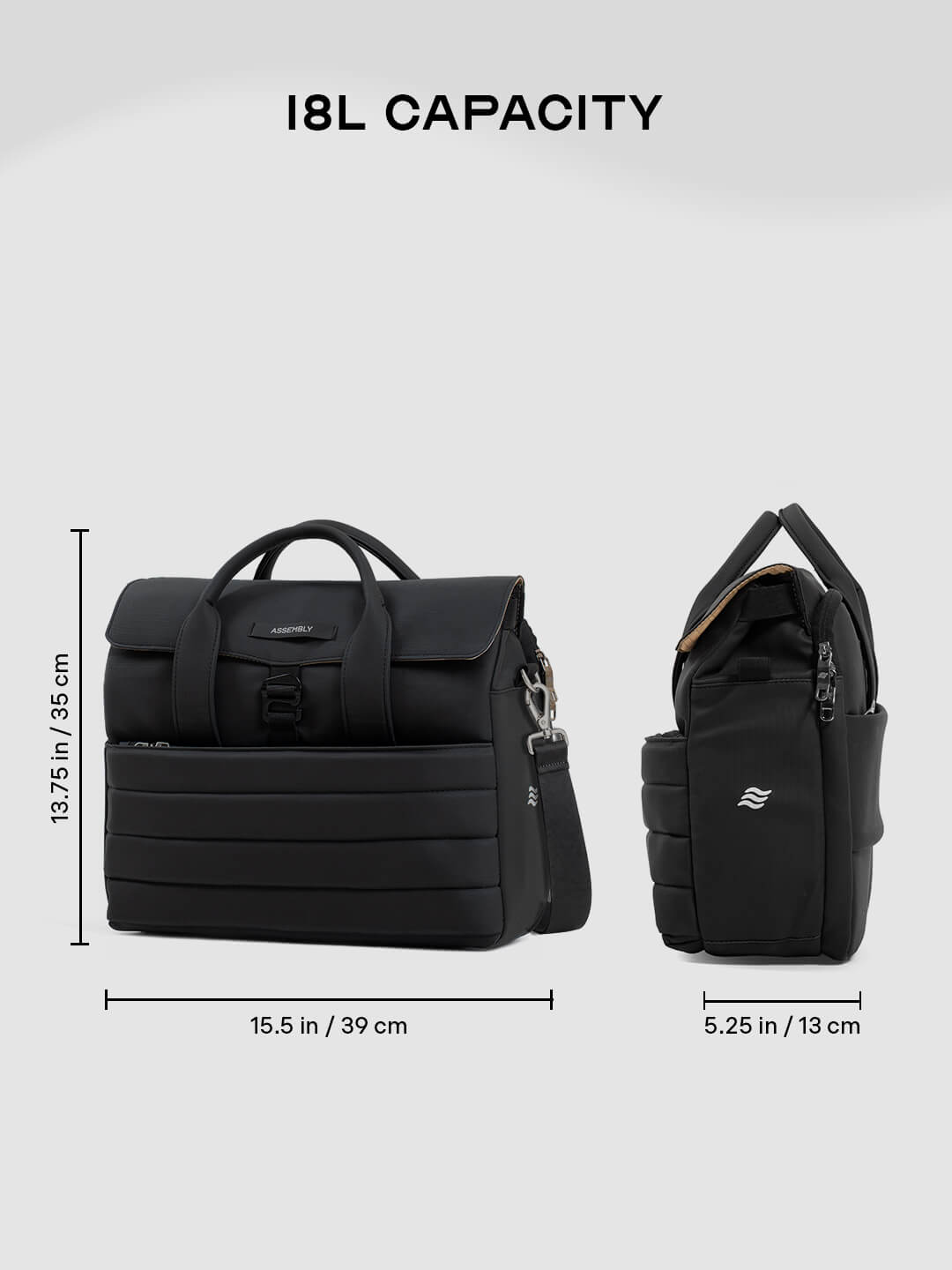 Stark Messenger | Black | Everyday Office Laptop Bag