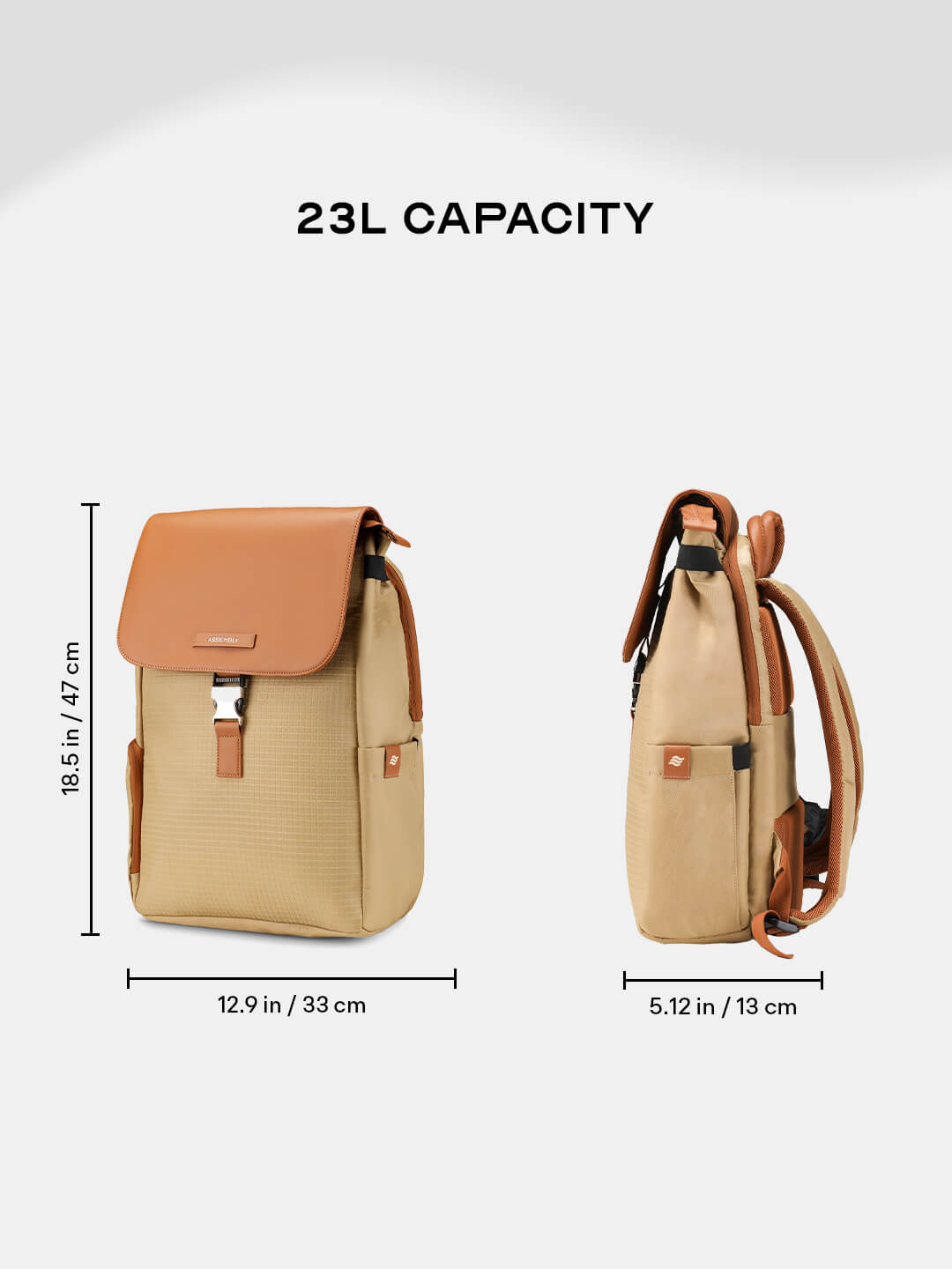 Arto Laptop Backpack | Beige | Work, Commute & Business Travel Bag