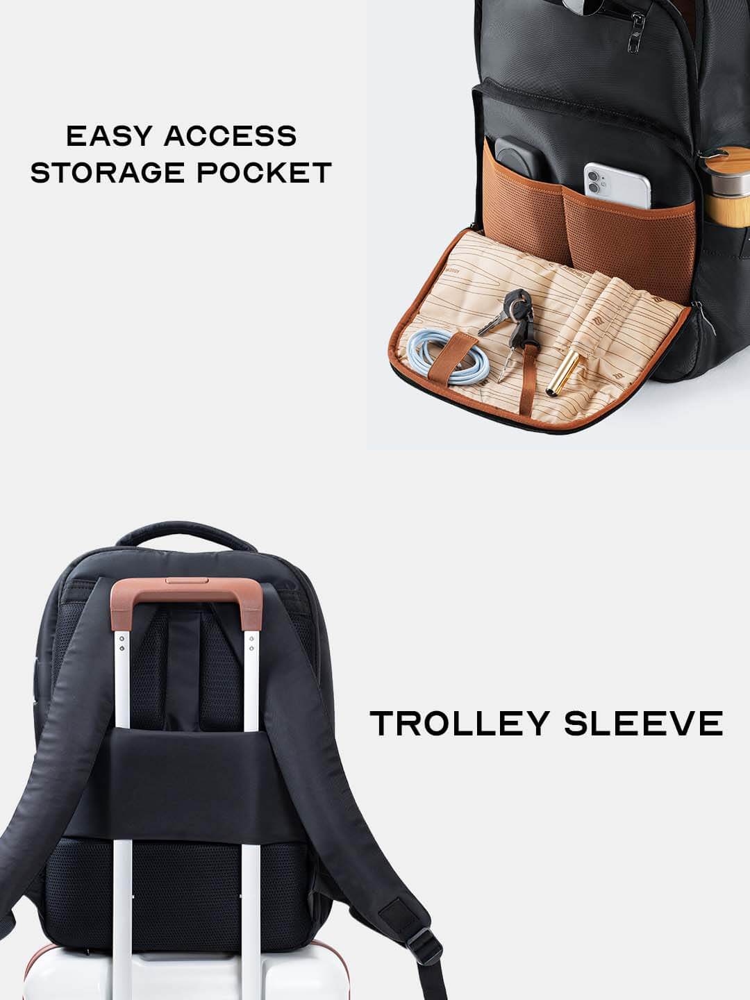 Rover Backpack | Black | Everyday Laptop Backpack