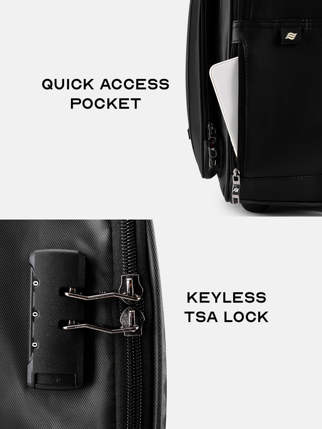Jetson | Black | Laptop Trolley Backpack