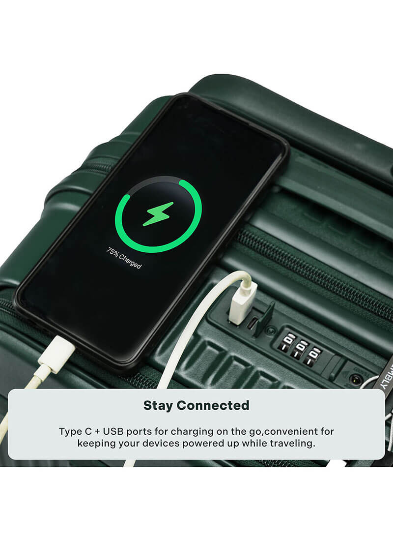 Rover Pro Combo | Green | Cabin+Medium Hard Luggage