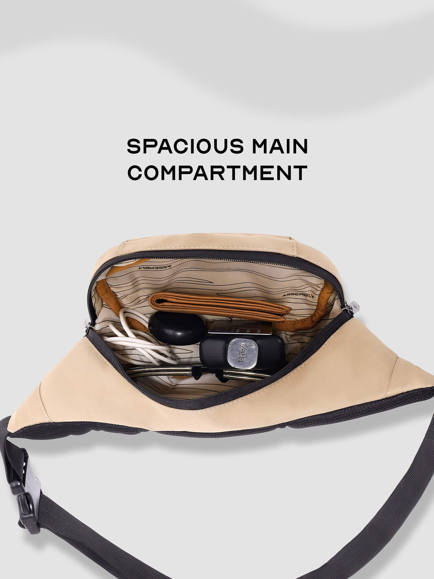 Float Fanny Pack | Beige | Crossbody Bag