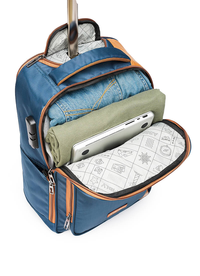 Jetson | Blue | Laptop Trolley Backpack