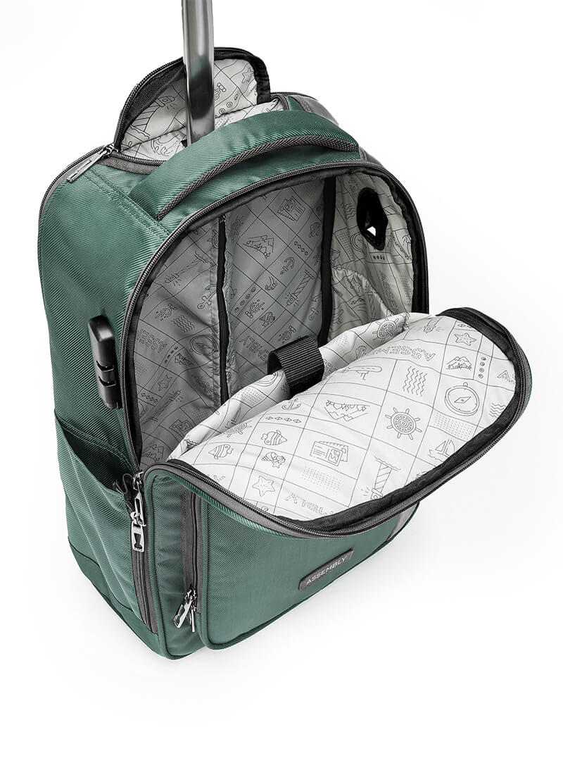 Jetson | Green | Laptop Trolley Backpack