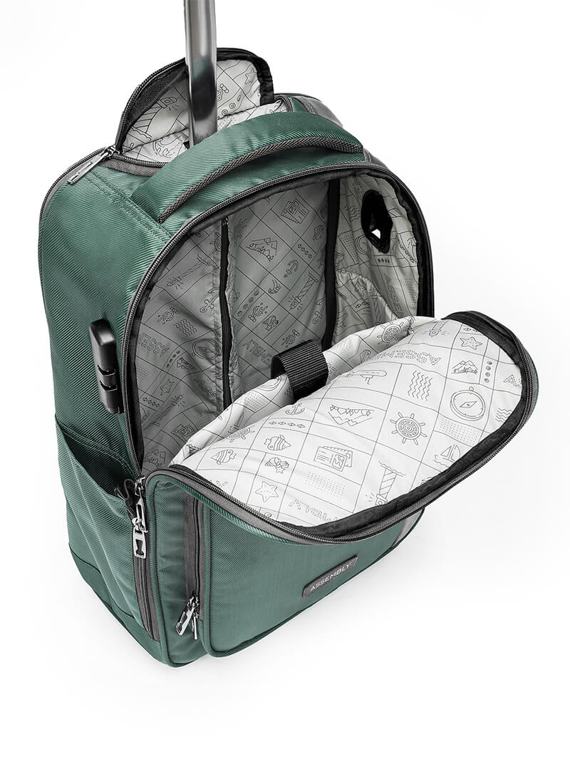 Jetson | Green |  Laptop Trolley Backpack