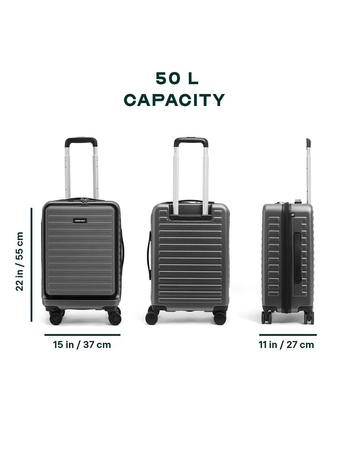 StarkPro | Grey | Cabin Hard Luggage