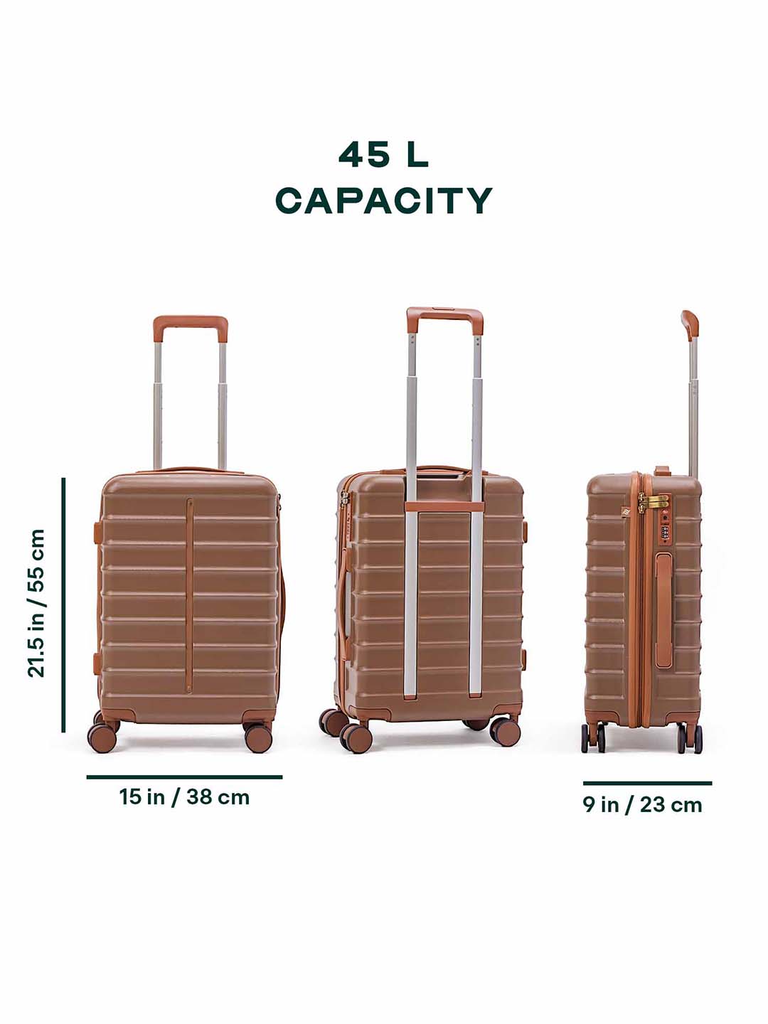 Odyssey | Brown | Cabin Hard Luggage