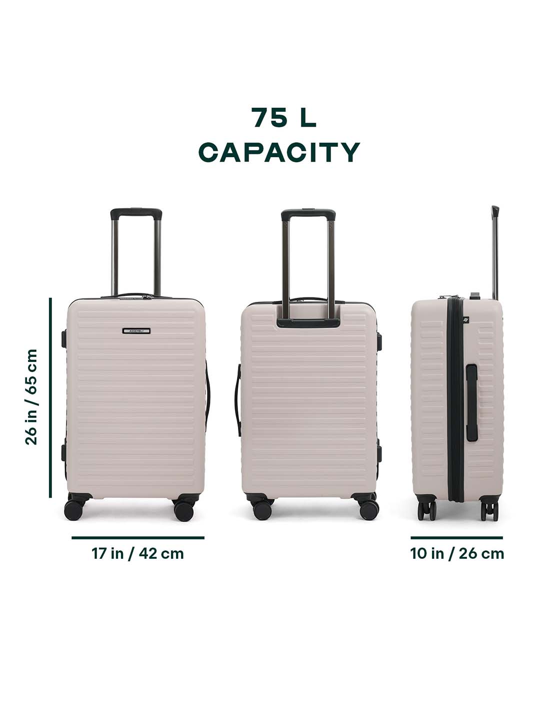 Stark | Ivory | Medium Hard Luggage