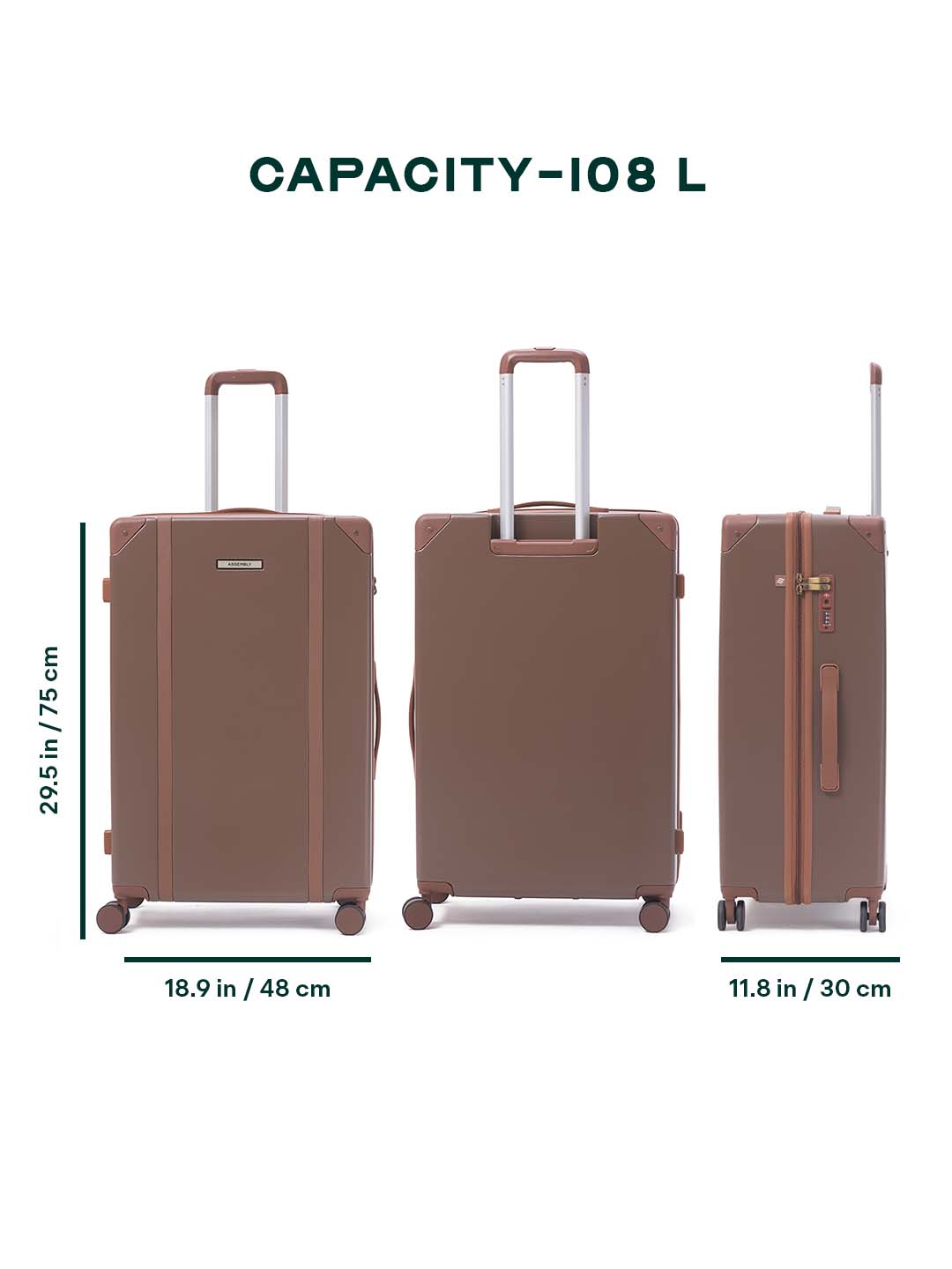 Vintage | Coco Brown | Large Hard Luggage