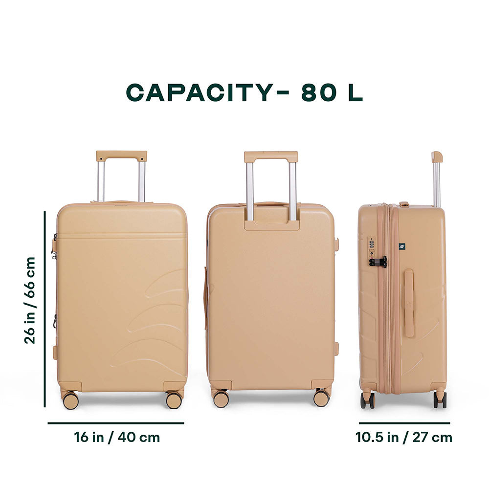 Flowe | Beige | Medium Hard Luggage