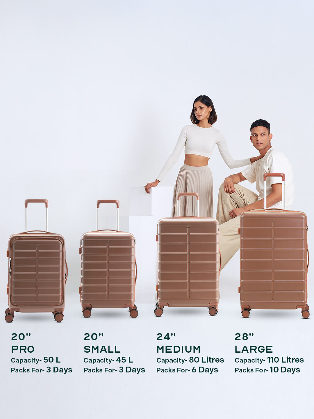 OdysseyPro | Brown | Cabin Hard Luggage