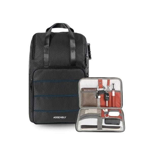 Laptop Backpack & Tech Kit Combo Black