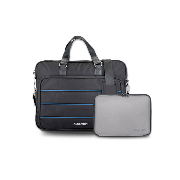 Unisex Laptop Bag & Tech Kit Combo Black