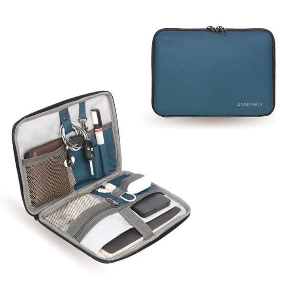 Unisex Laptop Bag & Tech Kit Combo Blue