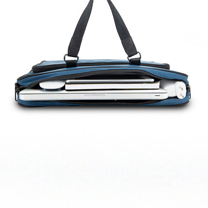 Unisex Laptop Bag & Tech Kit Combo Blue