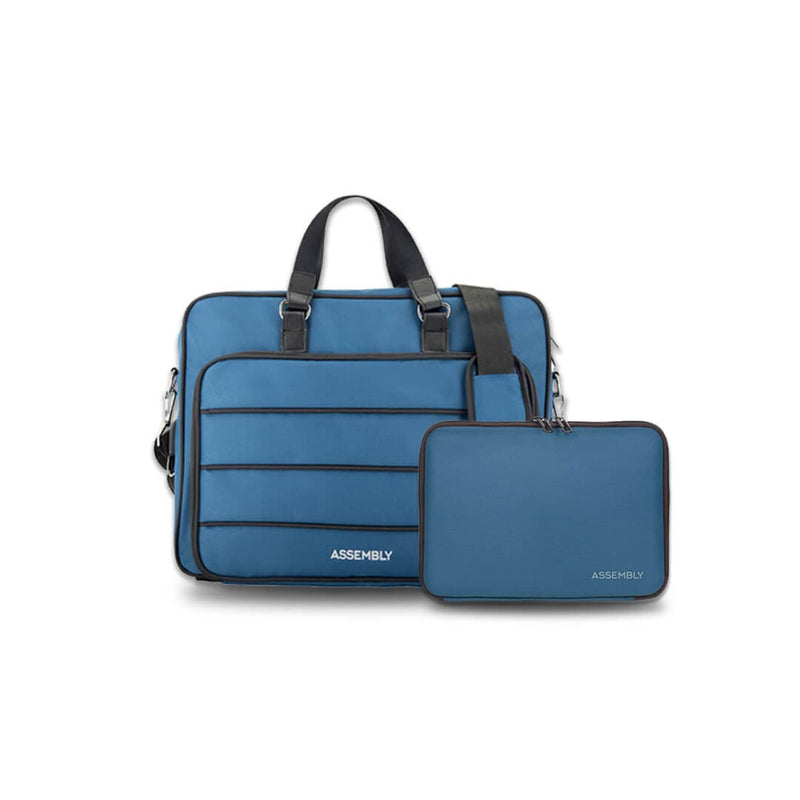 Unisex Laptop Bag & Tech Kit Combo Blue